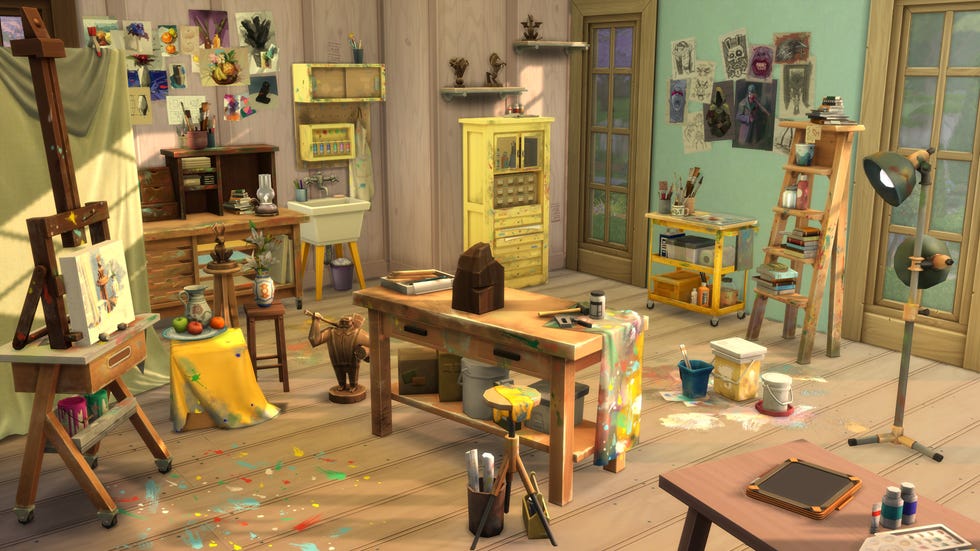 kit studio d'artiste les sims 4