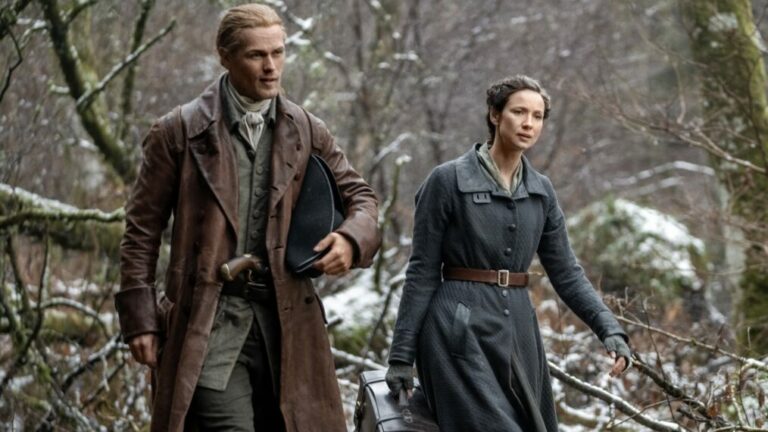 Sam Heughan and Caitriona Balfe in 