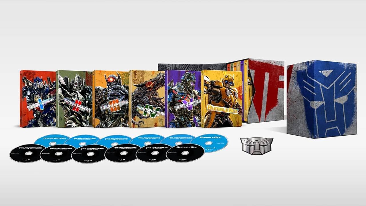 Coffret de six films Transformers avec boîtiers Steelbook