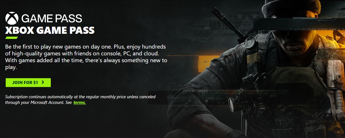 CoD sur Game Pass avait un prix (Image par Xbox)