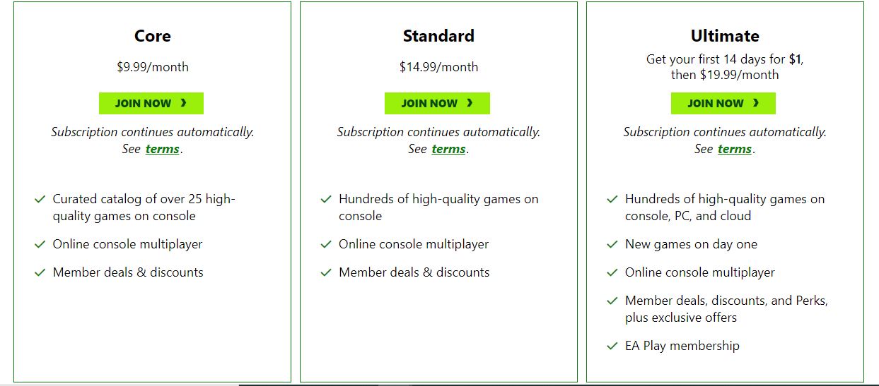 Les nouveaux niveaux dévalorisent encore davantage la Xbox (Image by Xbox)