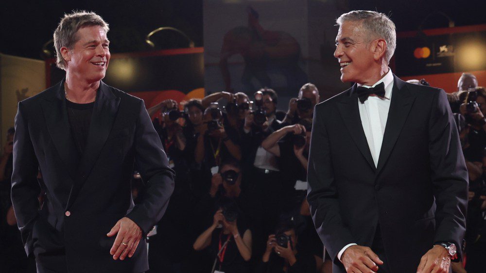 Brad Pitt et George Clooney dansent sous une standing ovation de 4 minutes pour « Wolfs » lors de la première chaotique de Venise
	
	
