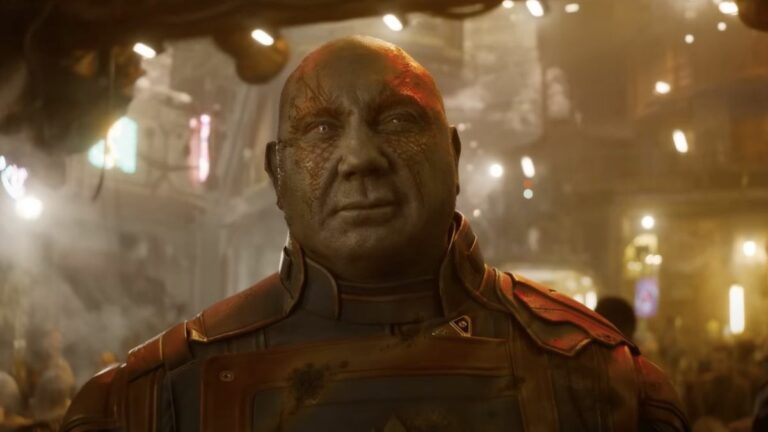 Dave Bautista as Drax the Destroyer in Guardians of the Galaxy Vol. 3