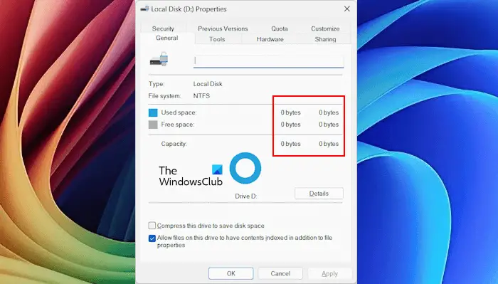 Comment réparer un disque dur corrompu avec 0 espace utilisé et 0 espace libre ?