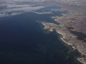 La baie Terror où repose le navire coulé HMS Terror, près de Gjoa Haven, au Nunavut, le 3 septembre 2017.