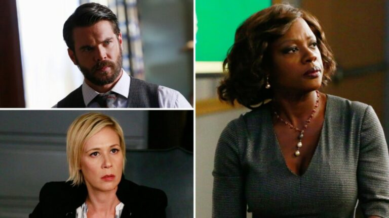 Charlie Weber as Frank Delfino, Liza Weil as Bonnie Winterbottom, and Viola Davis as Annalise Keating in 