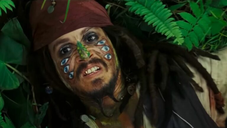 Johnny Depp as Jack Sparrow in Pirates of the Caribbean: Dead Man's Chest