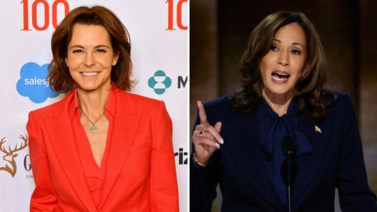 Stephanie Ruhle and Kamala Harris