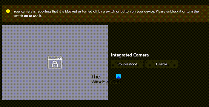 L’appareil photo signale qu’il est bloqué ou désactivé dans Windows 11