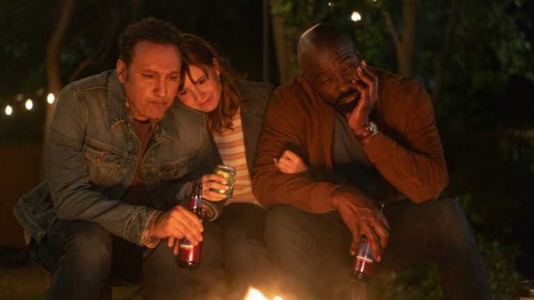 Aasif Mandvi as Ben Shakir, Katja Herbers as Kristen Bouchard, and Mike Colter as David Acosta in the 