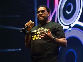 Fatman Scoop est photographié à la RAC Arena de Perth, en Australie, le 11 novembre 2023.