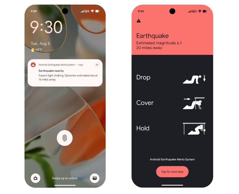 Le système d’alerte aux tremblements de terre d’Android s’étend à l’ensemble des États-Unis