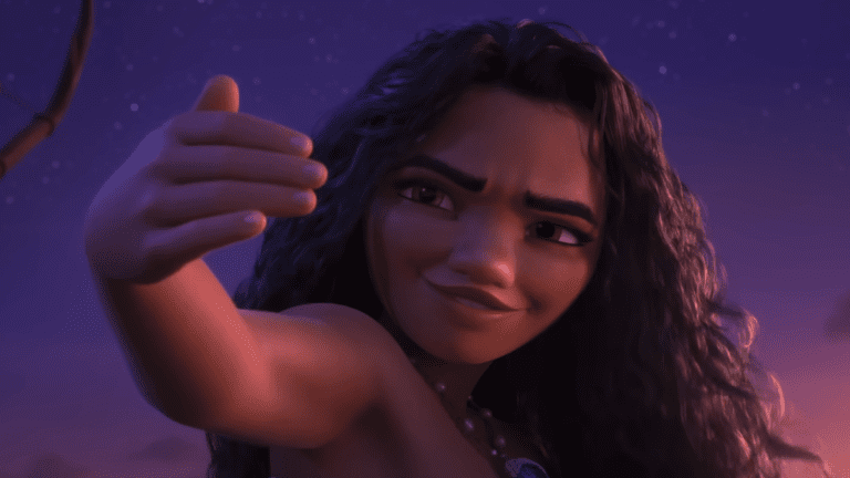 Moana holding hand and looking out in the sea in Moana 2 trailer