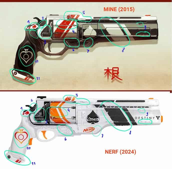 Un artiste a accusé les développeurs de Destiny 2 de plagiat, présentant le même design sur l'As de pique.