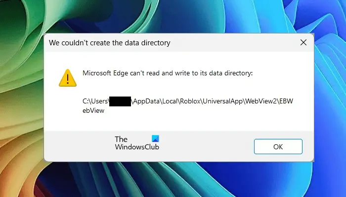 Microsoft Edge ne peut pas lire et écrire dans son répertoire de données