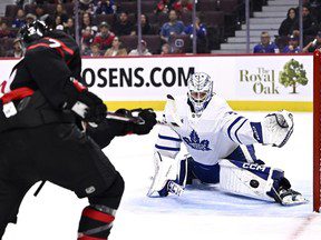 Robertson a tenu le tableau d’affichage à distance lors de la défaite des Maple Leafs en pré-saison