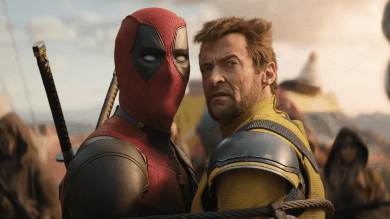 Deadpool and Wolverine looking into the distance