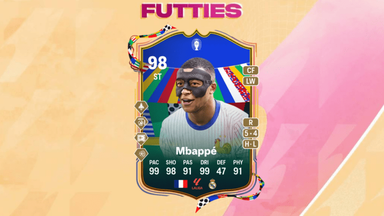 An image of Kylian Mbappe TOTT SBC solutions in EA FC 24