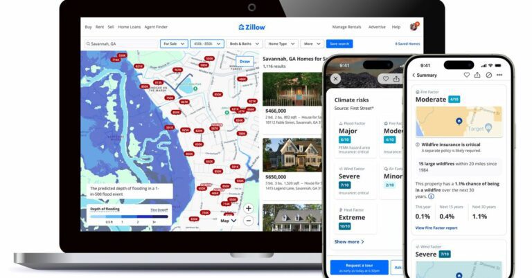 Zillow affichera désormais les risques climatiques pour les annonces immobilières aux États-Unis