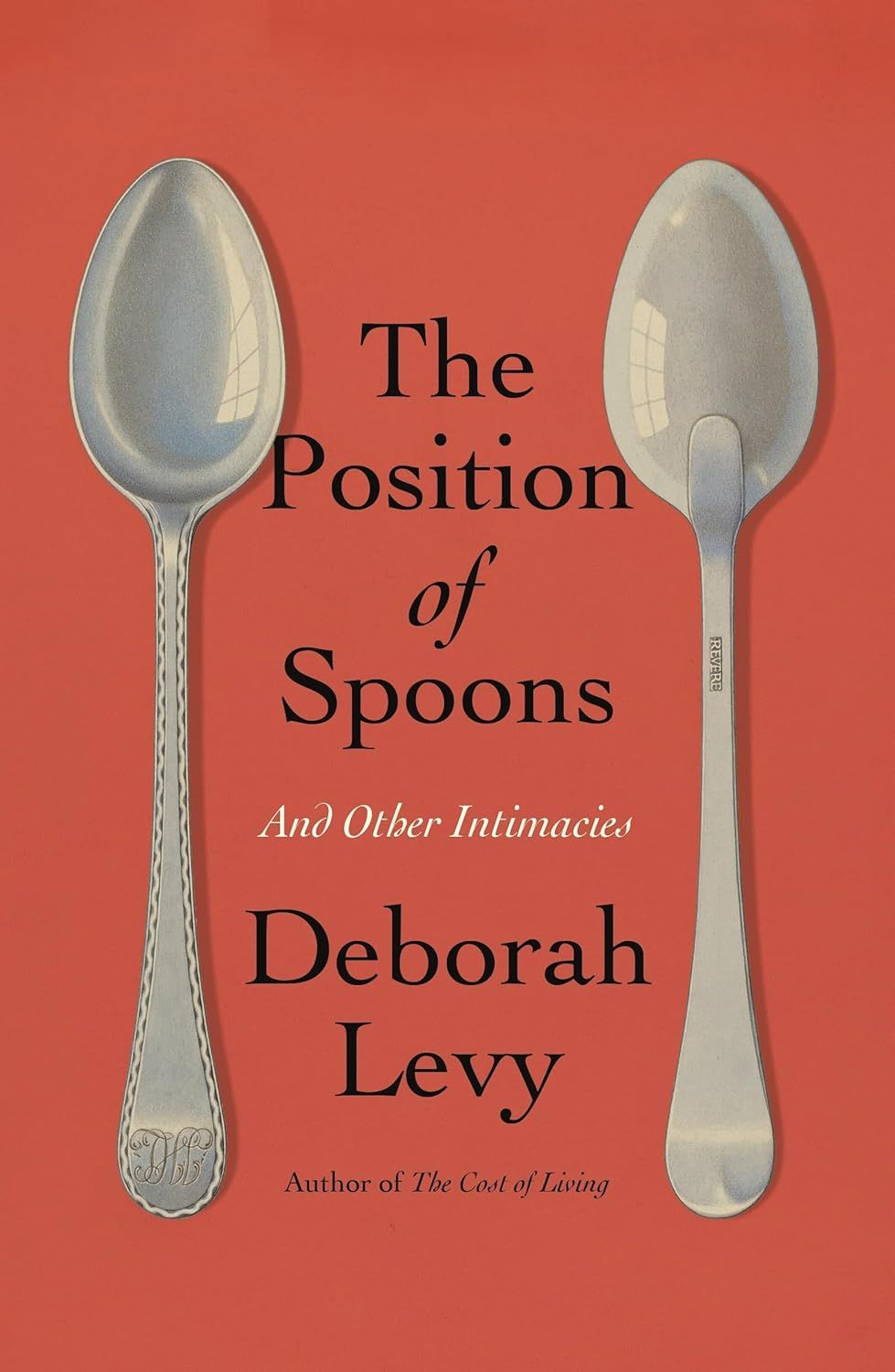 un graphique de la couverture de The Position of Spoons: And Other Intimacies par Deborah Levy