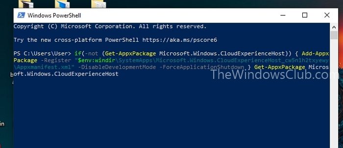 Réparer le script Wam Powershell