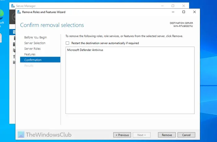 Comment désinstaller la sécurité Windows de Windows Server