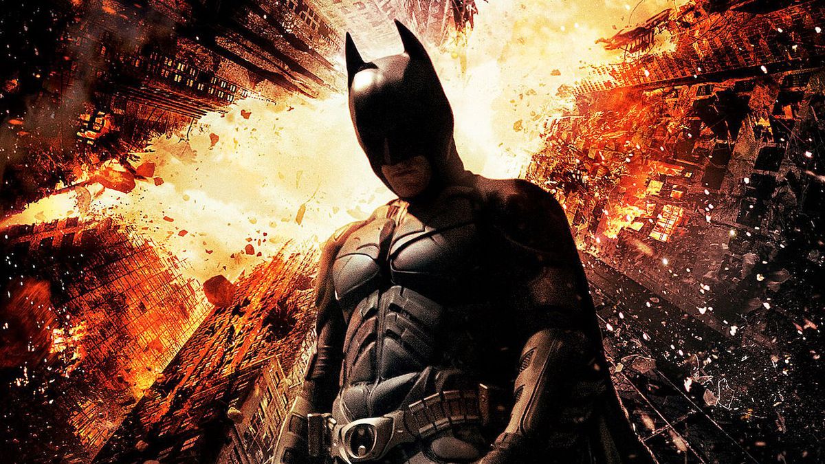 Christian Bale&#039;s Batman on The Dark Knight Rises poster