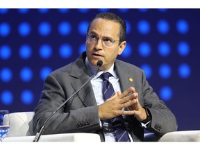 Wael Sawan, directeur général de Shell Plc, s'exprime lors d'une table ronde à l'exposition et conférence internationale sur le pétrole d'Abu Dhabi en octobre 2023.