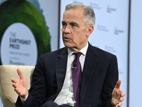 Mark Carney, envoyé spécial des Nations Unies pour l'action et le financement du climat, s'exprime lors du sommet de l'innovation Earthshot Prize en partenariat avec Bloomberg Philanthropies le 24 septembre 2024 à New York.