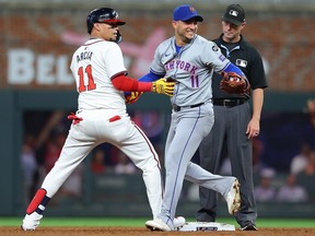 Orlando Arcia des Braves d'Atlanta et José Iglesias des Mets de New York.