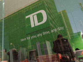 Une succursale bancaire de Toronto-Dominion (TD) à Toronto le 15 mars 2023.