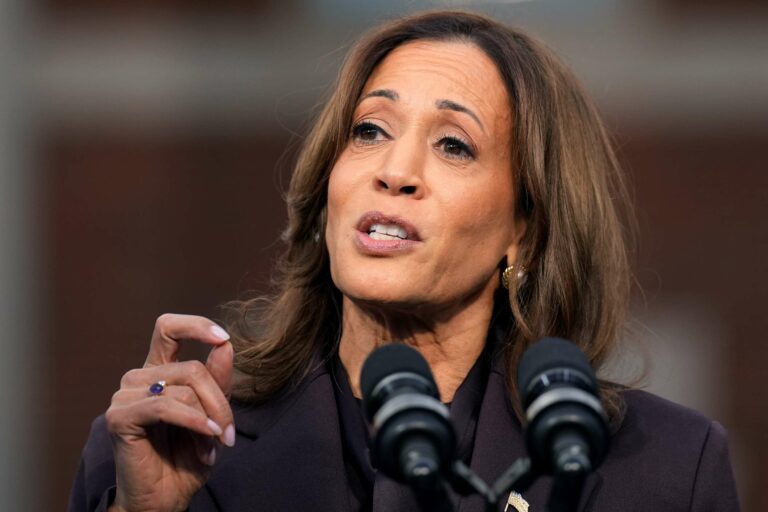 Kamala Harris s'exprime à ses soutiens après avoir reconnu sa défaite.