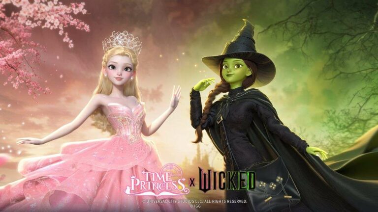 Time Princess s'associe à Wicked pour une aventure magique à l'Université Shiz avec des costumes personnalisés pour les joueurs.