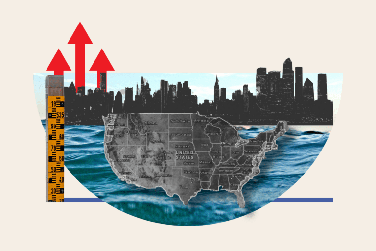 Une carte révèle les villes américaines menacées par la montée des eaux d'ici 2050.