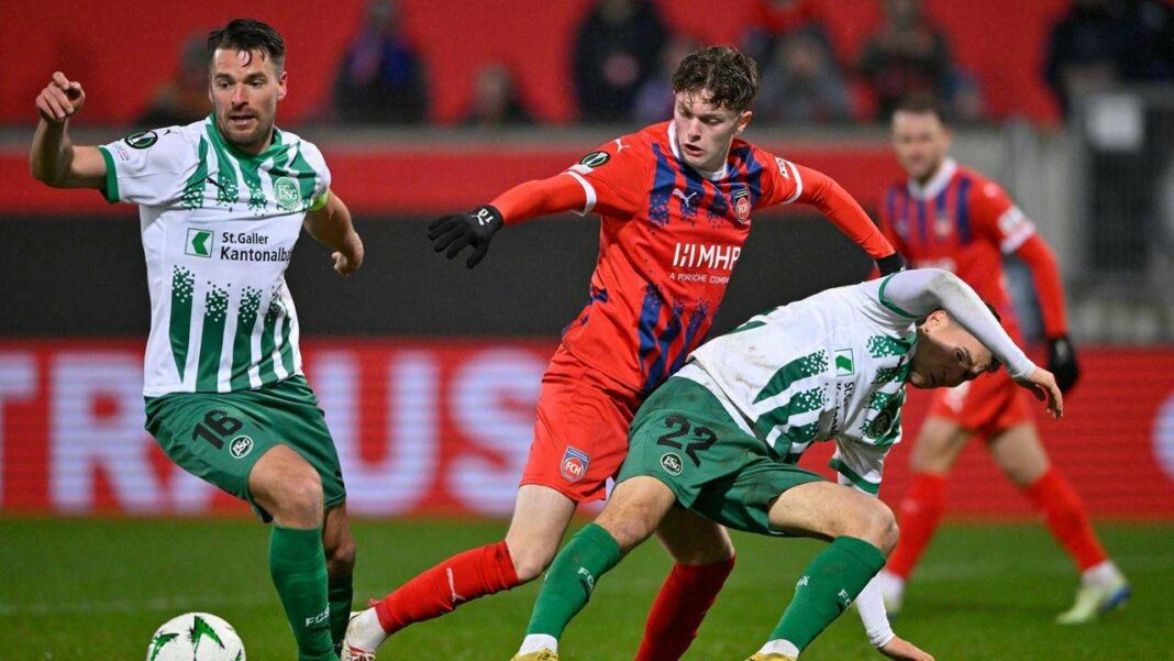 Titre : 1. FC Heidenheim toujours en quête de victoire en Conference League face à St. Gallen